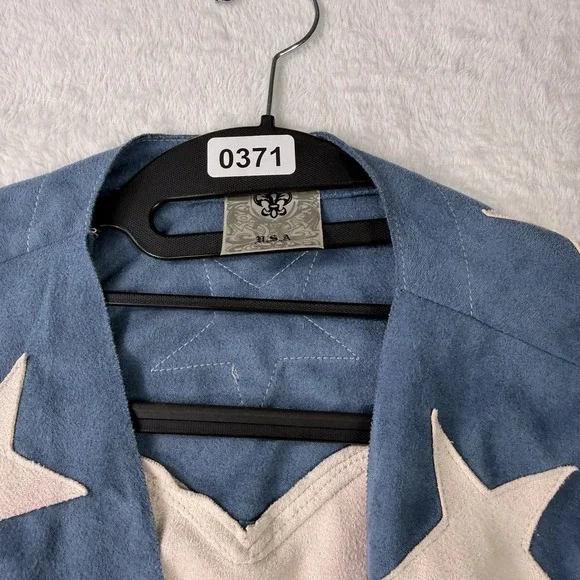 VOCAL JACKET Womens Medium Western RODEO COWGIRL USA Fringe CONCERT Festival - Picture 12 of 12